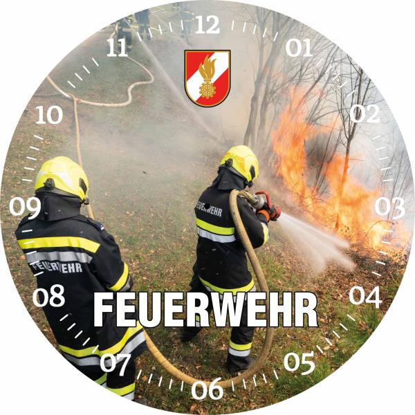 Glasuhr FEUERWEHR 29cm - FW4
